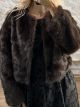 The-Eco Fur Bolero-25115/Chocolate