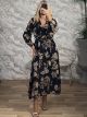 Ste-Viscose Maxi Dress-13072/Black