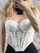 Corset Sequins & Lace/White