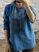 Velvet Cords Sweatshirt-91084/Petrol