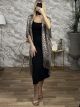 Animal Print Lurex Kimono-016/Steel