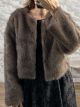 The-Eco Fur Bolero-25115/Mocca