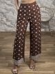 Wide Embroidered Pants-80104/Chocolat