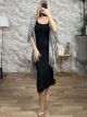 Animal Print Lurex Kimono-016/Dark Silver