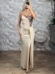 The-Sequinned Maxi Dress-58723/Gold
