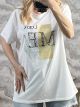 Strass&Pearls Look Me T-Shirt/White