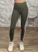 Cotton Leggings Stripes/Khaki