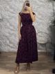 The-Velvet Textured Maxi Dress-59083/Burgundy
