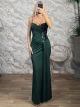 The-Sequinned Maxi Dress-58723/Emerald Green