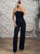 The-Strapless BigButtons Jumpsuit-50169/Black