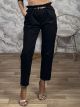 Lil-Paperbag Suede Pants-9724/Black