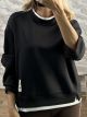 Double Viscose Sweatshirt-11307/Black