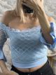 C-Through Lace Cabbana Sleeves Top/Ciel