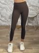 Cotton Leggings Stripes/Chocolat