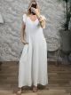 Ruffle Jumpsuit A/White