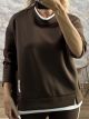 Double Viscose Sweatshirt-11307/Chocolat