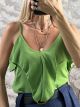 Back&Front Ruffled Top-80231/Lime