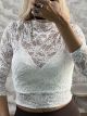 Ton-Lace Velvet Top-26688/White