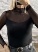 Ton-Half C-Through Top-6133/Black