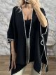 Sar-Viscose Poncho-57149/Black