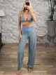 Bikini & Pants Set-8360/Blue