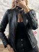 Leather Mao Jacket-109/Black