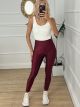 Lycra Leggings-Burgundy