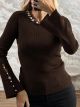 Ton-SilverStones Knitted Top-5386/Chocolat