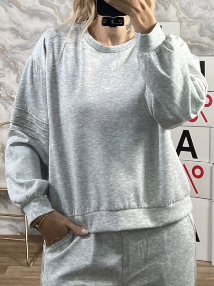 Z-Gold Rings Sweater/L.Grey