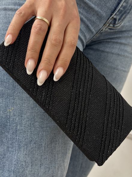 Glitter Clutch Bag/Black
