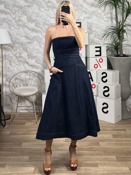 Strapless Denim Dress