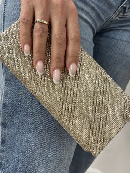 Glitter Clutch Bag/Gold