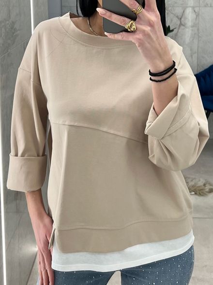Double Oversized Top/Beige