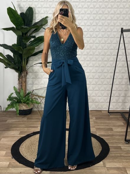 Lace Jumpsuit/Petrol