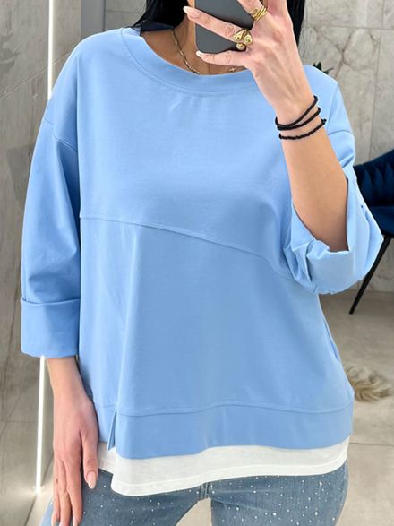 Double Oversized Top/L.Blue