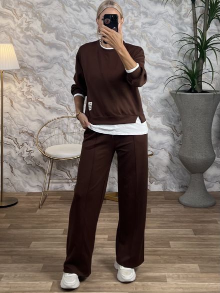 Viscose Double Set-3557/Light Choco