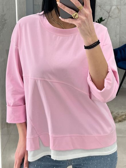Double Oversized Top/Pink