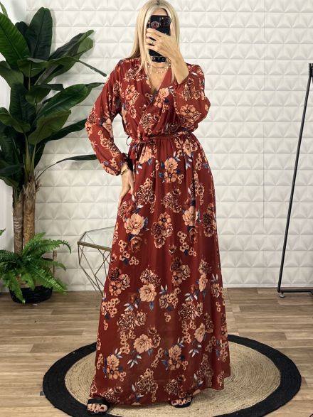 Maxi Muslin Floral Dress/Ecai