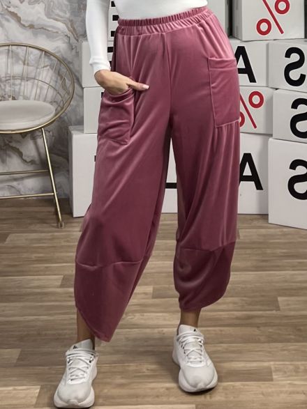 Velvet Alladin Pants/Dusty Pink