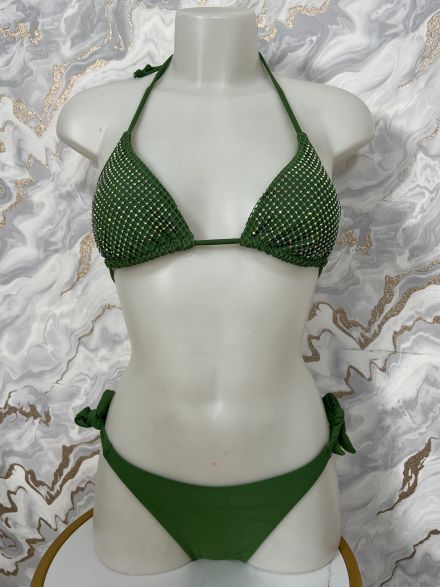 Strassed Bikini Set-5332/Khaki