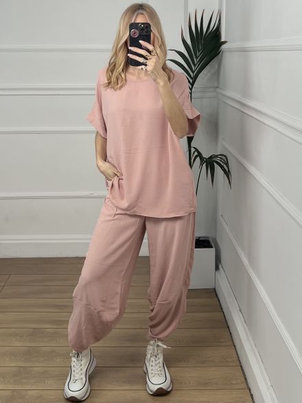 Alladin Shortsleeves Set/Pink