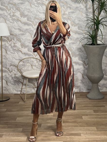 Midi Gold Thread Dress