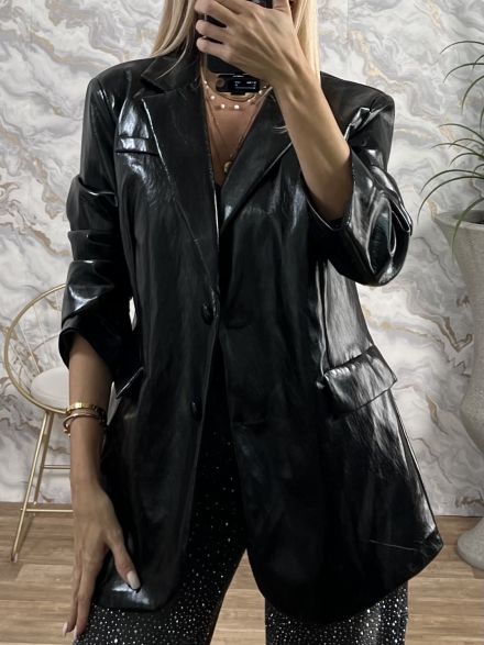 Σακάκι Eco Leather/Black