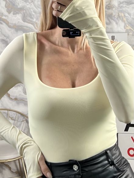 Glove Bodysuit-133773/Yellow