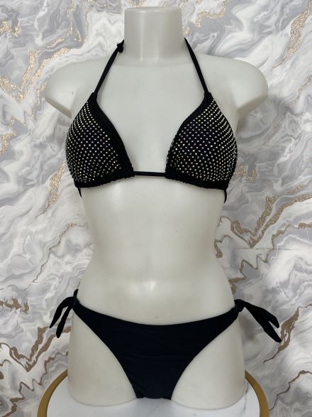 Strassed Bikini Set-5332/Black