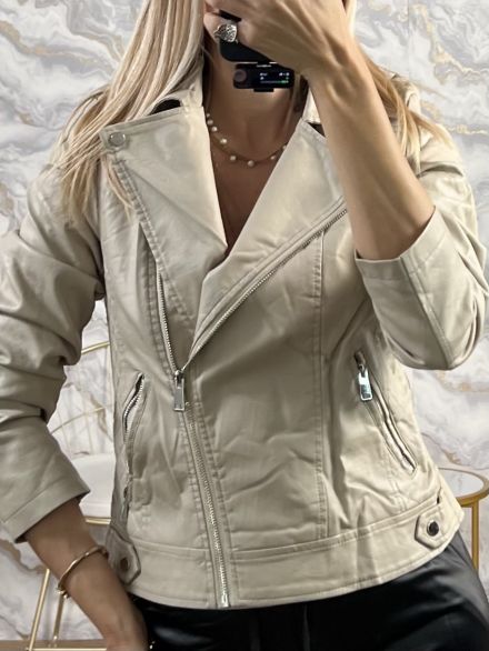 Eco Leather Fur Lining-63181/Beige