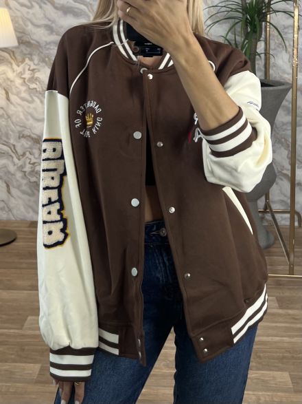 College Jacket-30059/Chocolat