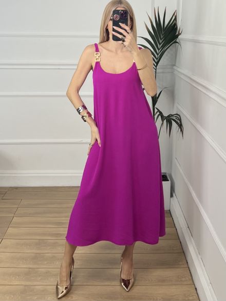 Chain Dress/Magenta