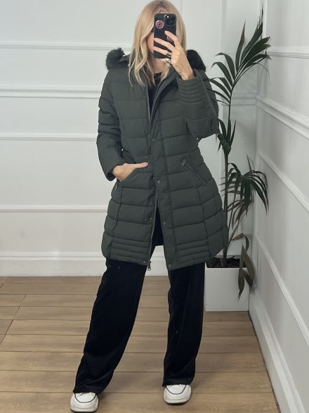 Quilted Jacket-1025/Khaki