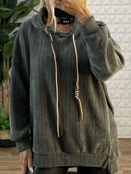 Oversized Cord Sweater/Khaki